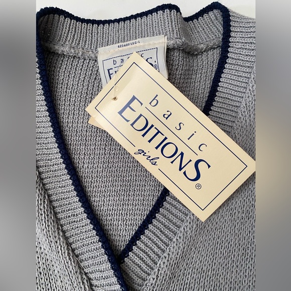 Vintage Basic Editions Youth Girls Sweater Cardigan size 7/8 NWT - Picture 9 of 10